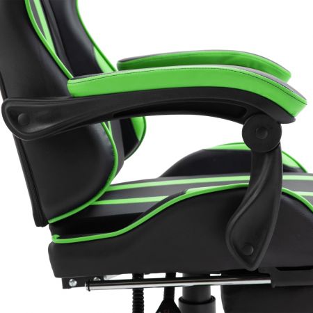 Scaun jocuri cu suport picioare, verde