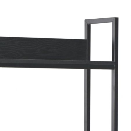 Birou de calculator, negru, 120 x 60 x 138 cm