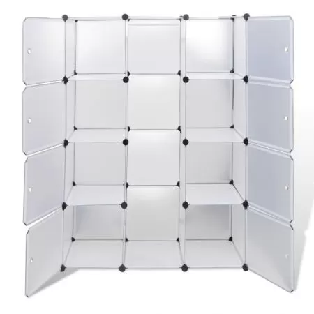 Dulap modular cu 9 compartimente, alb
