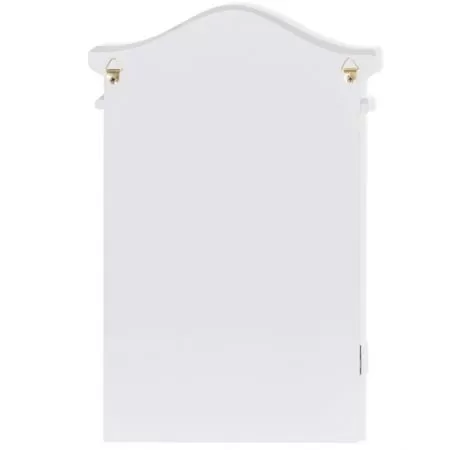Dulap pentru chei cu rama foto, alb, 22.5 x 6.5 x 34.5 cm