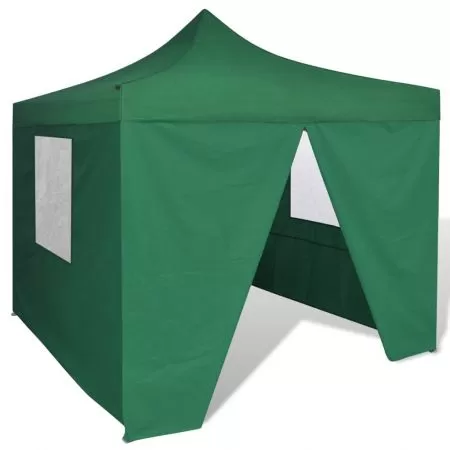 41468  Green Foldable Tent 3 x 3 m with 4 Walls 