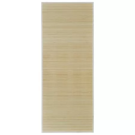 Carpeta dreptunghiulara din bambus natural, bej, 80 x 300 cm