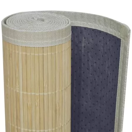 Carpeta dreptunghiulara din bambus natural, bej, 120 x 180 cm