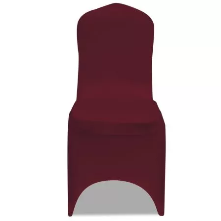 Set 6 bucati husa de scaun elastica, burgundy