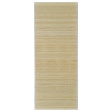 Carpeta dreptunghiulara din bambus natural, bej, 150 x 200 cm