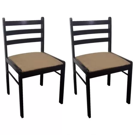 Set 2 bucati scaune de bucatarie din lemn, maro, 44 x 45 x 81 cm