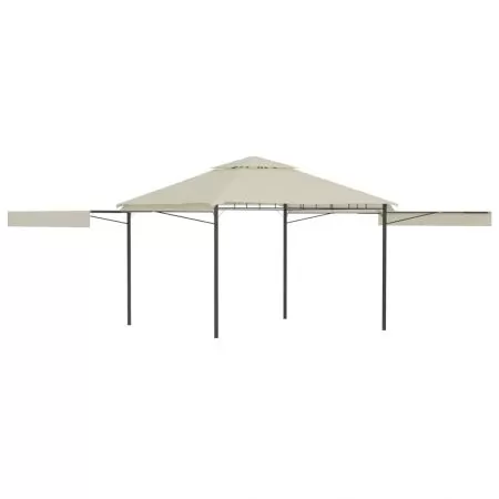  Pavilion cu acoperiș dublu extins, 3x3x2,75 m, crem, 180 g/m²