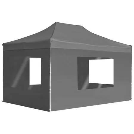  Cort de petrecere pliabil cu pereți antracit, 4,5x3 m, aluminiu