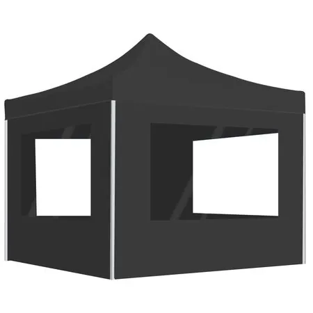  Cort de petrecere pliabil cu pereți, antracit, 3x3 m, aluminiu