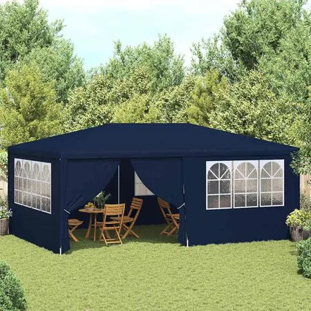  Cort de petrecere profesional cu pereți albastru 4x6 m 90 g/m²