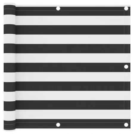  Paravan de balcon, antracit și alb, 90x400 cm, țesătură oxford