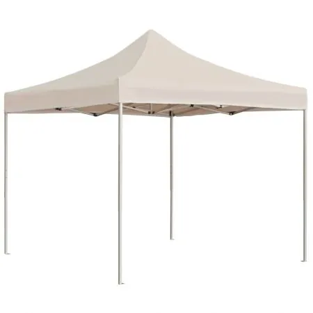  Cort de petrecere profesional pliabil, crem, 2 x 2 m, aluminiu