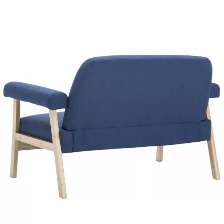 Canapea cu 2 locuri, albastru, 115 x 69 x 75 cm