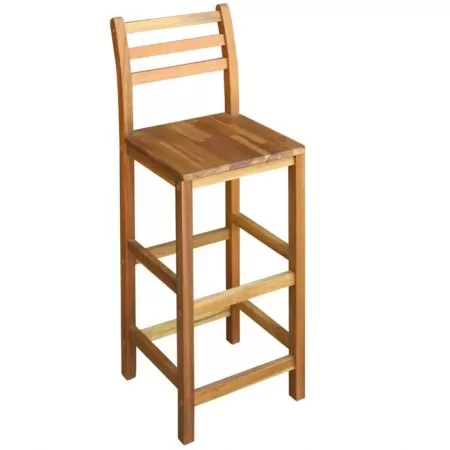 Set masa si scaune de bar 5 piese, maro, 60 x 60 x 105 cm