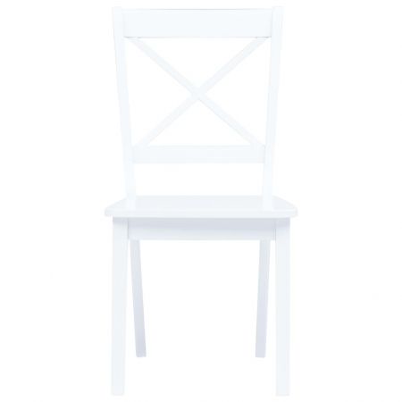 Set 2 bucati scaune de bucatarie, alb, 45.5 x 52 x 90 cm
