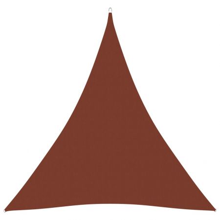 Parasolar caramiziu 4.5x4.5x4.5 m tesatura oxford triunghiular, terracota, 4.5 x 4.5 x 4.5 m