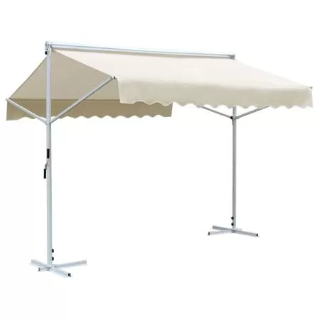  Copertină cu structură independentă, crem, 3 x 3 m