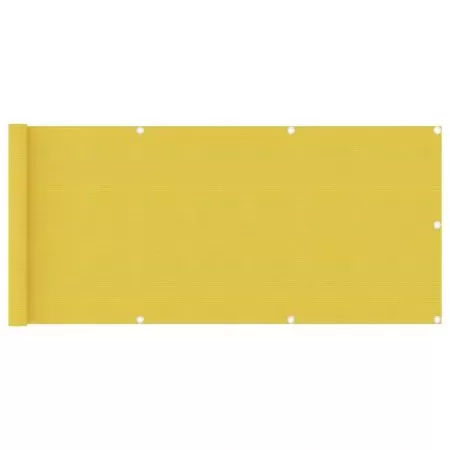Paravan de balcon, galben, 75 x 500 cm