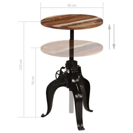Masa de bar, maro, 60 x (76-110) cm