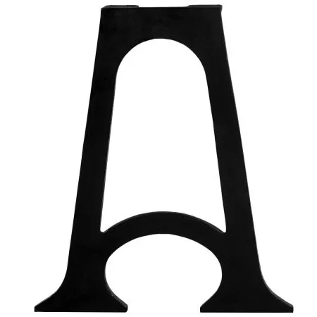 Picioare de masa 2 buc. cu baza arcuita in forma de A, negru