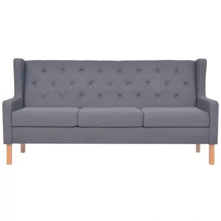 Canapea cu 3 locuri, gri, 180 x 68 x 90 cm