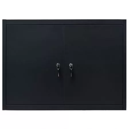 Dulap de scule suspendat, negru, 80 x 19 x 60 cm