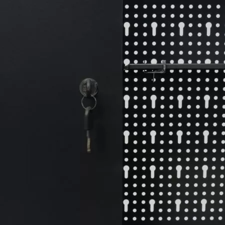 Dulap de scule suspendat, negru, 120 x 19 x 60 cm