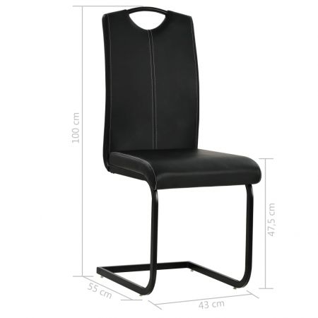Set 4 bucati scaune de bucatarie consola, negru