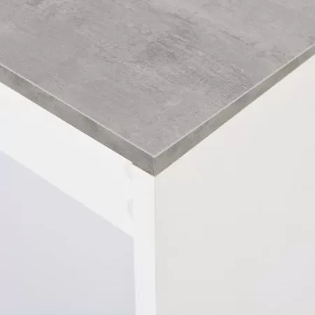 Masa de bar cu raft, gri beton, 50 x 103 cm