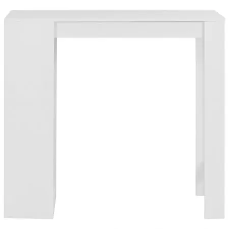 Masa de bar cu raft, alb, 50 x 103 cm