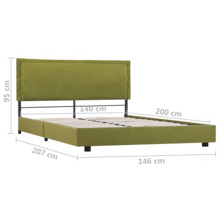 Cadru de pat, verde, 140 x 200 cm