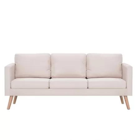 Canapea cu 3 locuri, crem, 168 x 70 x 73 cm