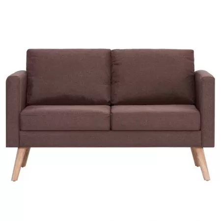 Canapea cu 2 locuri, maro, 116 x 70 x 73 cm