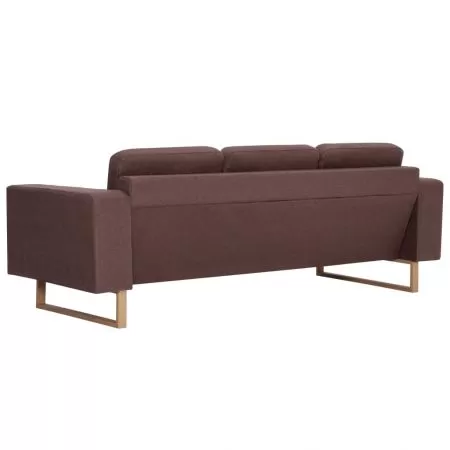Canapea cu 3 locuri, maro, 200 x 82 x 75 cm