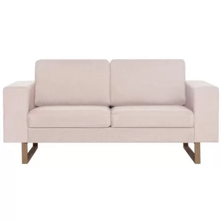 Canapea cu 2 locuri, crem, 156 x 82 x 75 cm