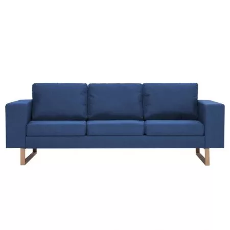 Canapea cu 3 locuri, albastru, 200 x 82 x 75 cm