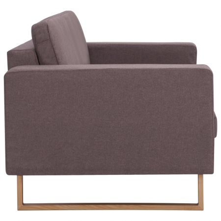 Canapea cu 2 locuri, gri taupe, 156 x 82 x 75 cm