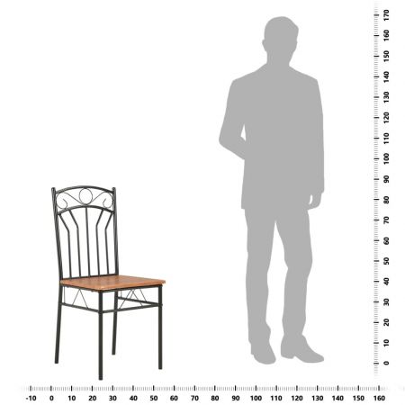 Set 6 bucati scaune de bucatarie, maro, 40 x 48 x 86 cm