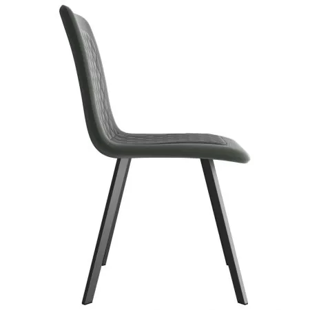 Set 2 bucati scaune de bucatarie, gri, 45 x 57.5 x 90 cm