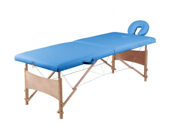 Masa de masaj, albastru, 186x60x59-82 cm