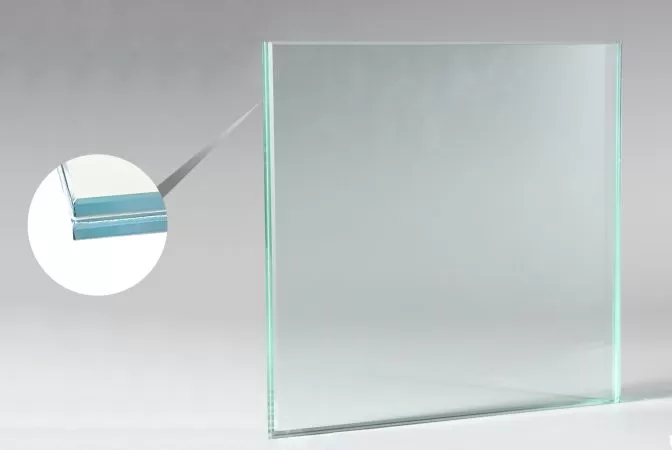 Panou sticla pentru balustrada, 90x100x1 cm