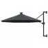  Umbrelă de soare montată pe perete cu LED-uri, antracit, 300 cm