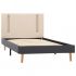 Cadru pat cu LED, crem, 100 x 200 cm