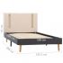 Cadru pat cu LED, crem, 100 x 200 cm