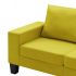 Canapea cu 2 locuri, galben, 145 x 70 x 75 cm