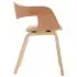 Set 2 bucati scaune de bucatarie, maro deschis si crem, 49 x 51.5 x 71.5 cm