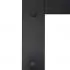 Ușă glisantă, negru, 76x205 cm, aluminiu și sticlă ESG