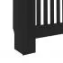 Masca pentru calorifer, negru, 112 x 19 x 81.5 cm, sipci verticale