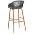 Set mobilier de bar, 5 piese, negru și gri