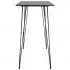 Set mobilier de bar, 5 piese, negru și gri